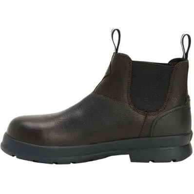 Muck Men's Chore Farm Leather Waterproof Comp Toe Work Boot - Black - CCLC-900