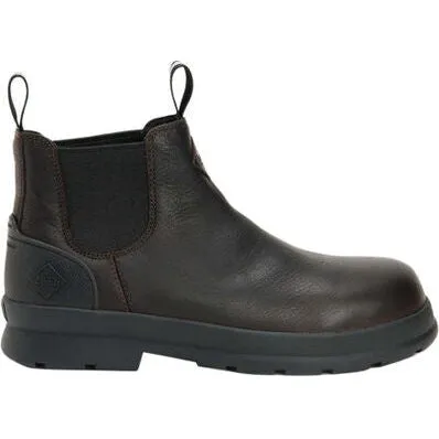 Muck Men's Chore Farm Leather Waterproof Comp Toe Work Boot - Black - CCLC-900