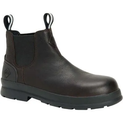 Muck Men's Chore Farm Leather Waterproof Comp Toe Work Boot - Black - CCLC-900
