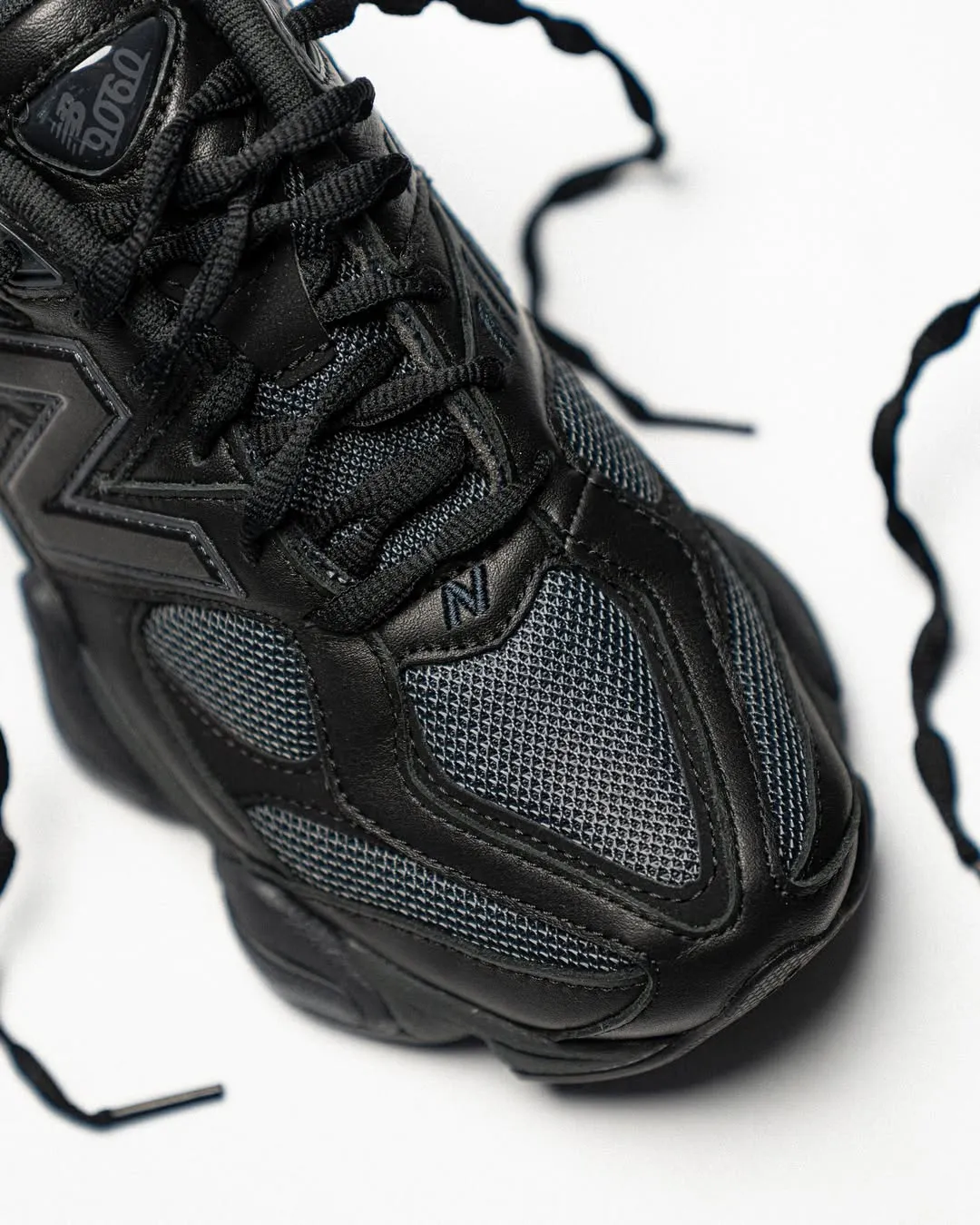 New Balance 9060 Triple Black Leather