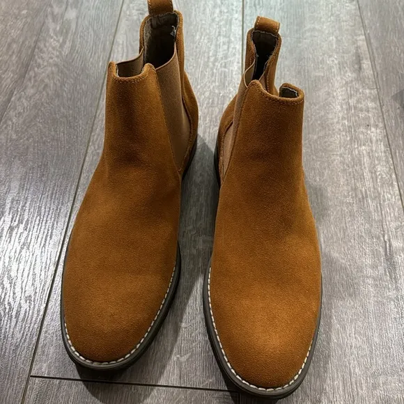New Bruno Marc Men's Timeless Suede Leather Chelsea Boots 8