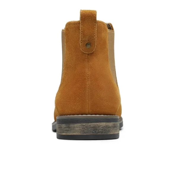 New Bruno Marc Men's Timeless Suede Leather Chelsea Boots 8