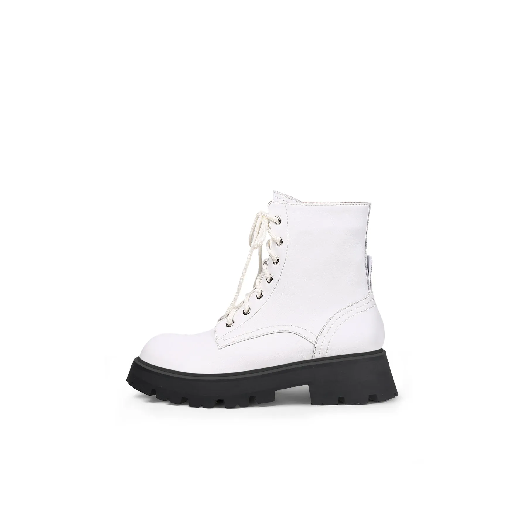 Off-White Matt Leather Martin Combat Boot