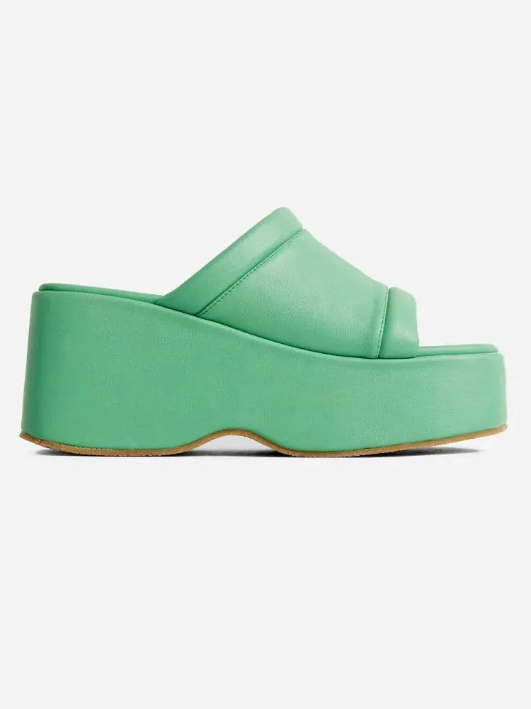 Platform Heel Wedges Slide Sandals