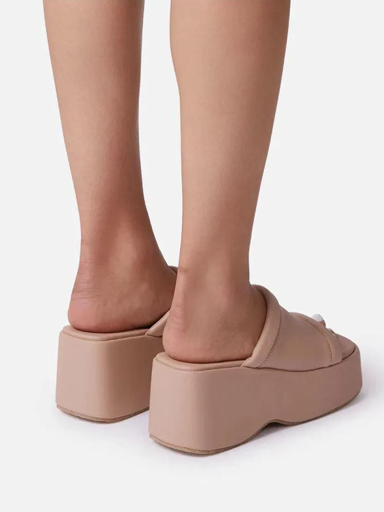 Platform Heel Wedges Slide Sandals