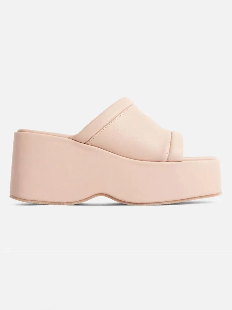 Platform Heel Wedges Slide Sandals