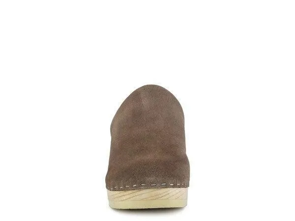 RAG & CO DARCIE TAUPE SUEDE CLOGS