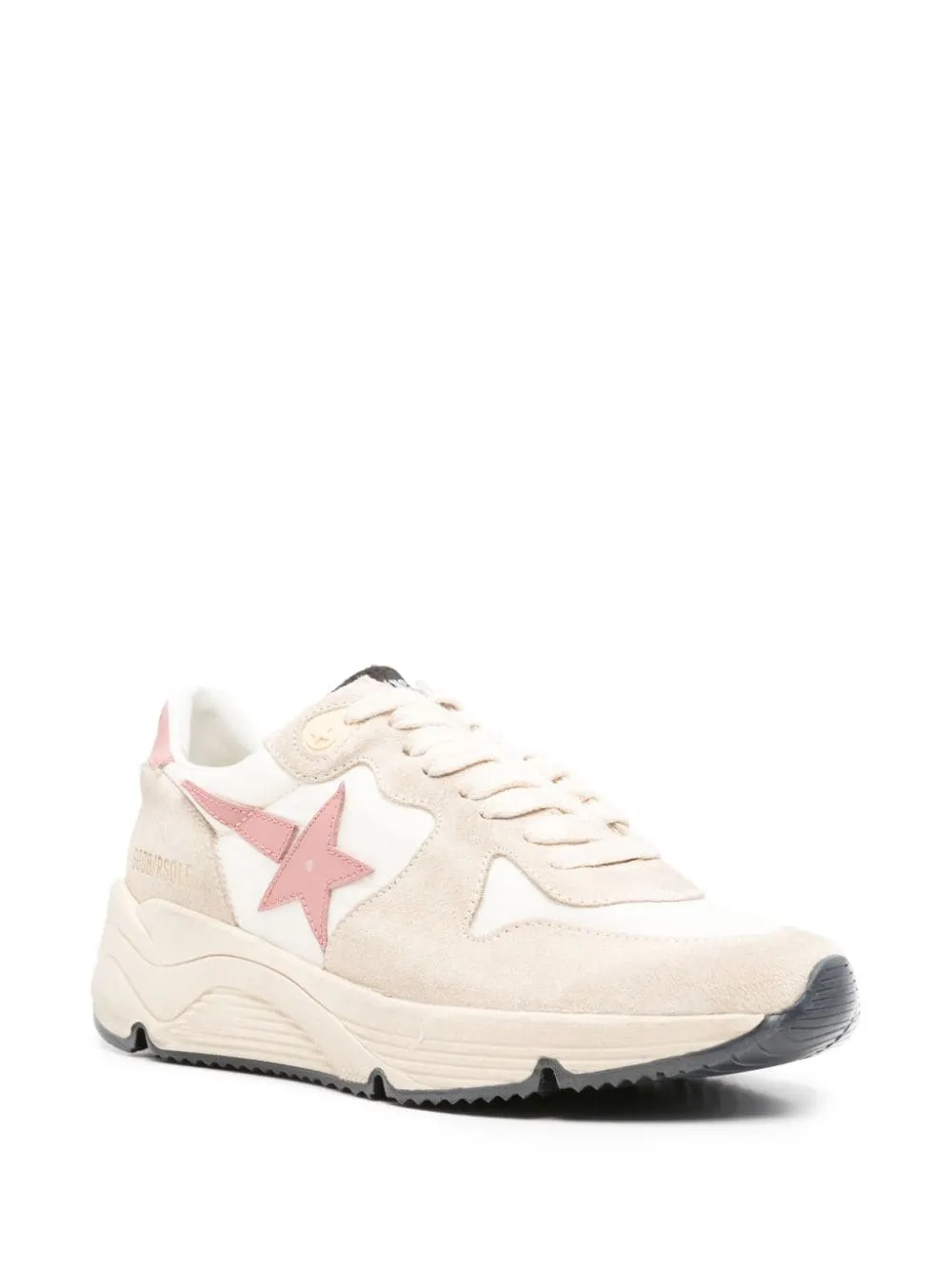 Running sole leather sneakers