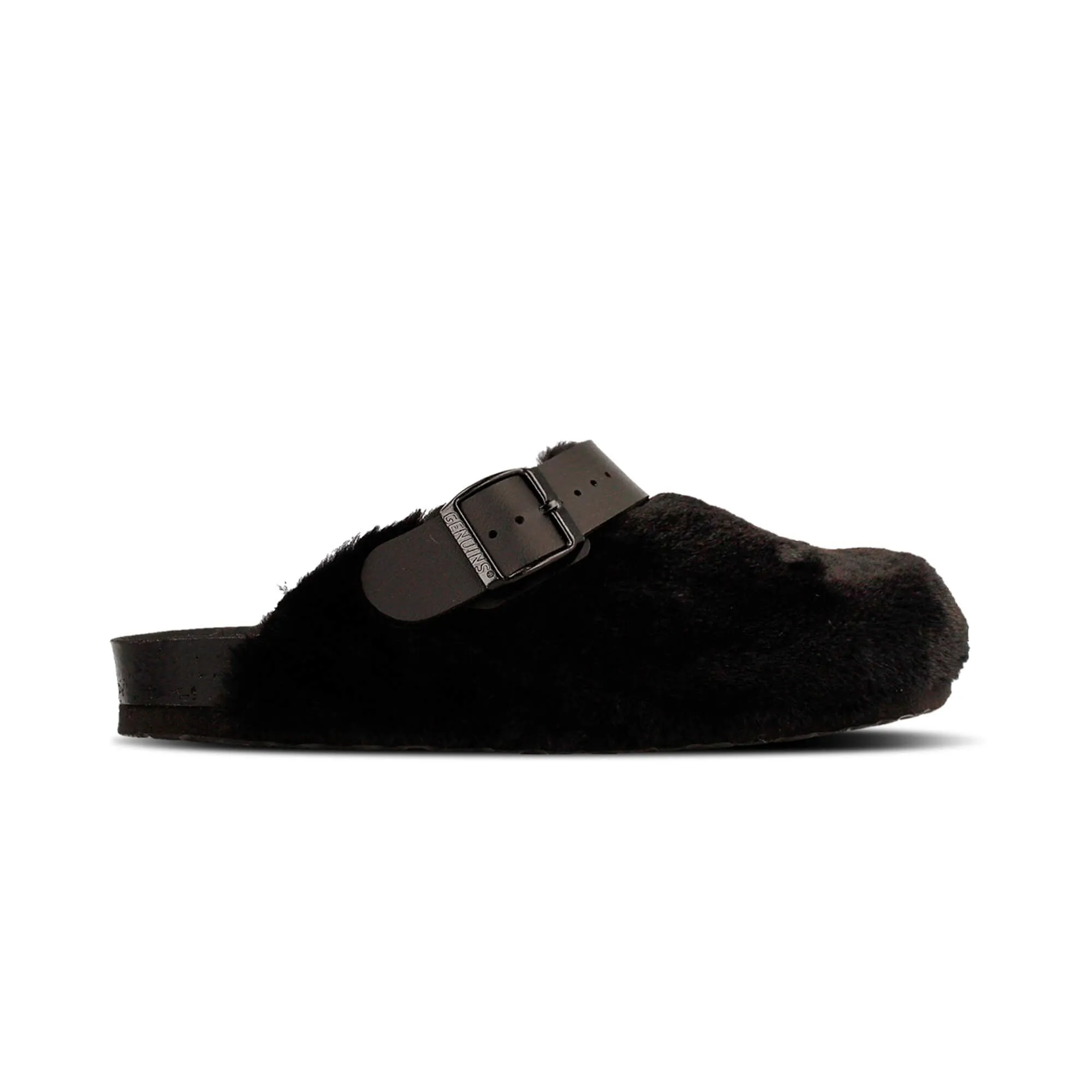 Shetland Fur Black Clogs