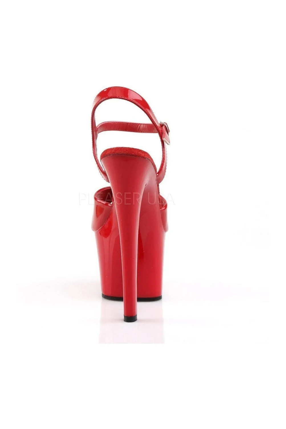 SKY-309 Platform Sandal  | Red Patent
