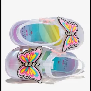 Sophia Webster Mini unicorn iridescent jelly sandals