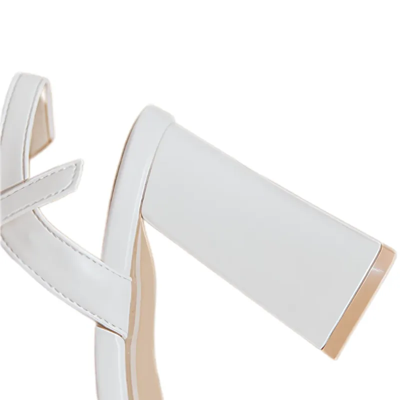 Square-Toe Platform Strap Sandals