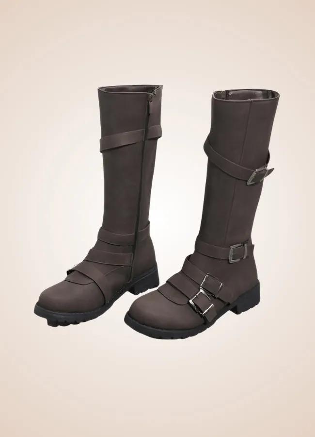 Steampunk Winter Belt Long Boots