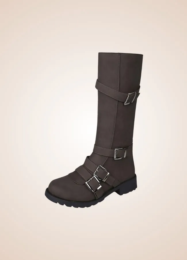 Steampunk Winter Belt Long Boots