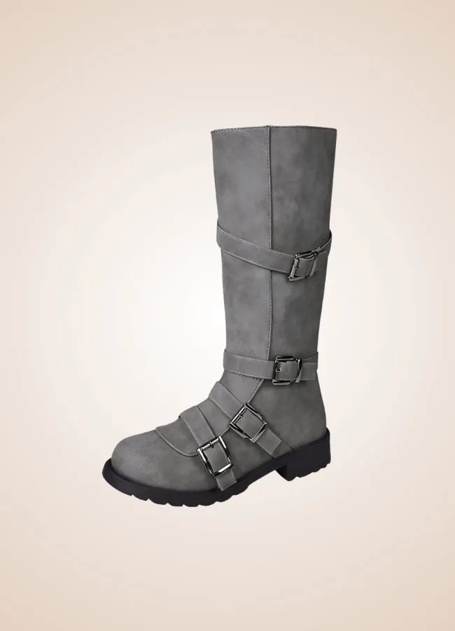 Steampunk Winter Belt Long Boots