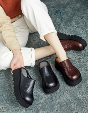 Summer Comfort Wide Toe Box Platform Slippers