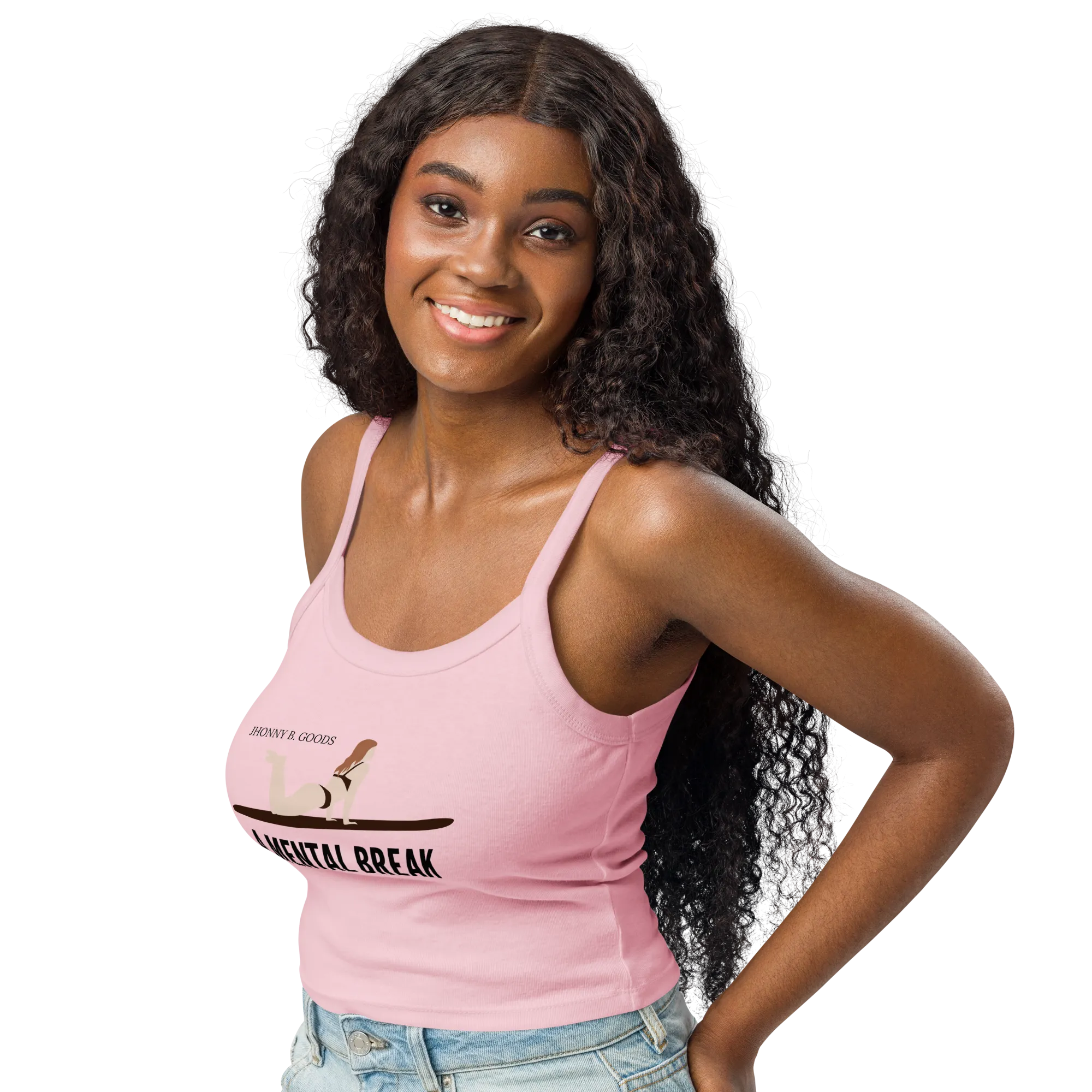 Surfing Mental Break - Women’s belly rib tank