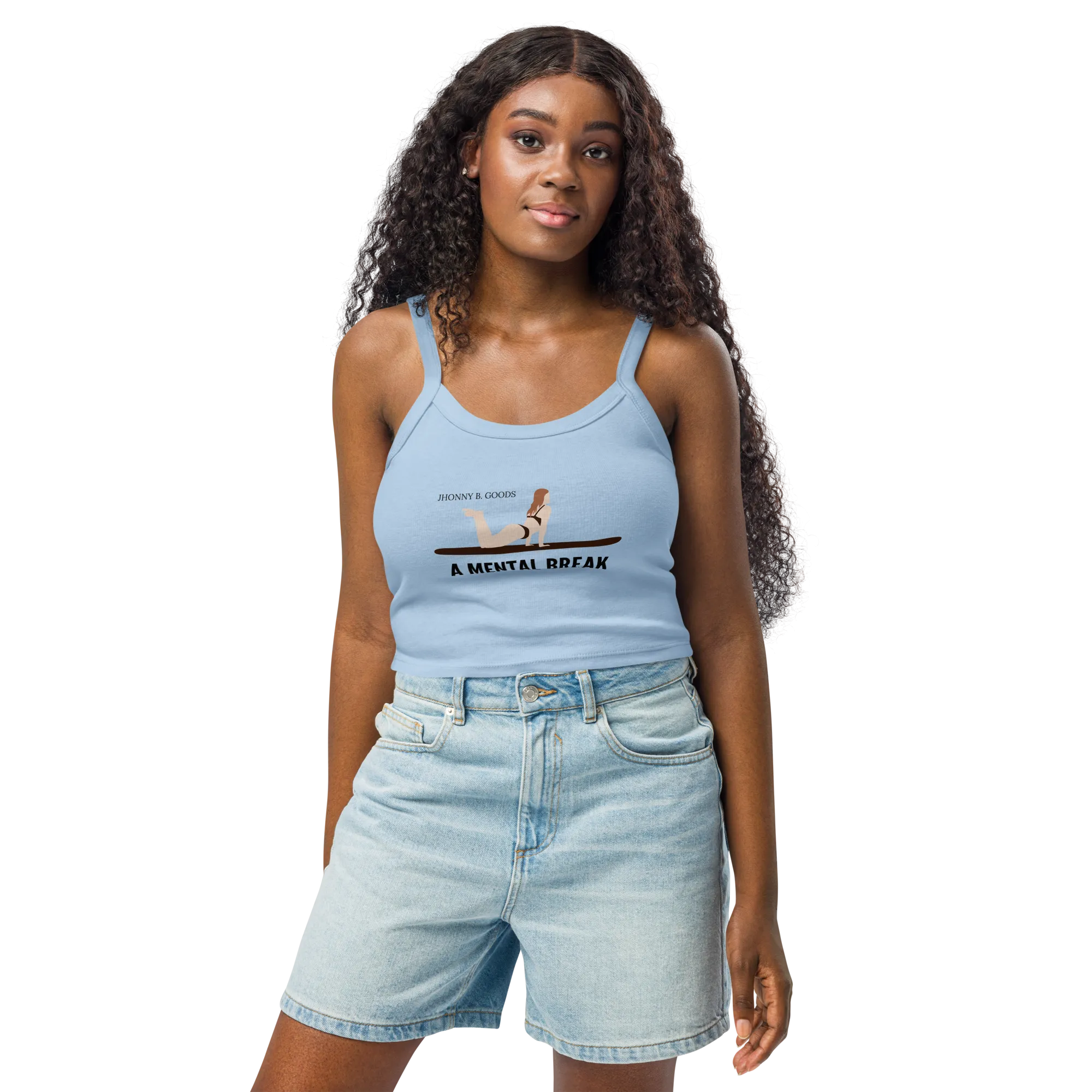 Surfing Mental Break - Women’s belly rib tank