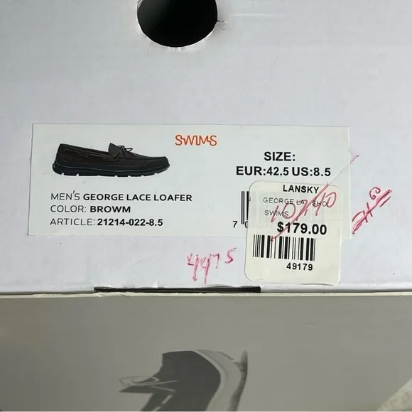 Swims Brown Lace Loafers George 8.5