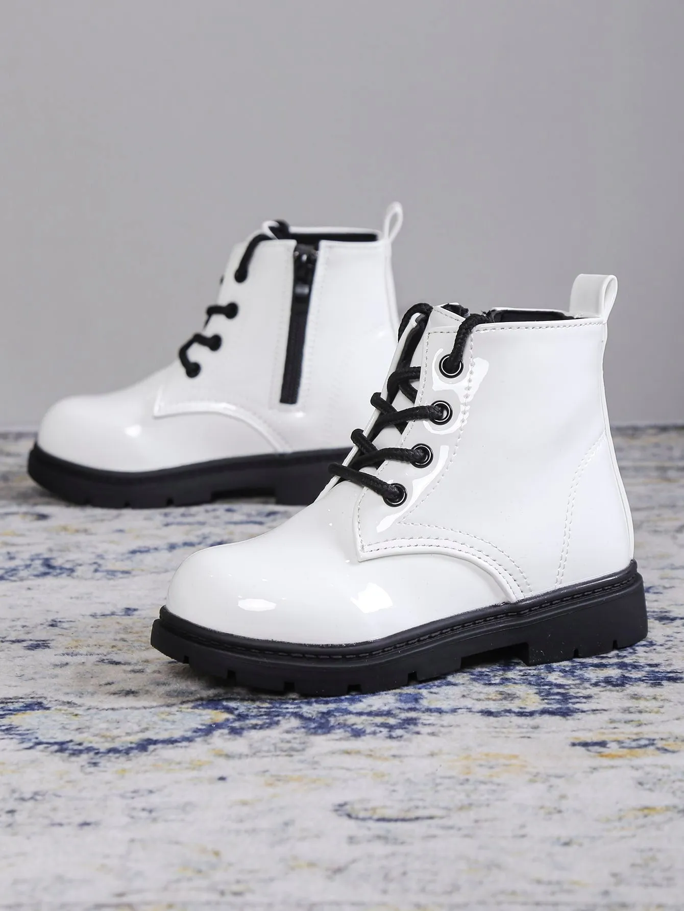 Toddler Lace-up Front Combat Boots- FD