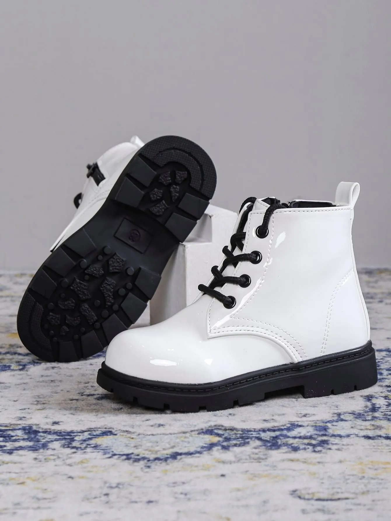 Toddler Lace-up Front Combat Boots- FD