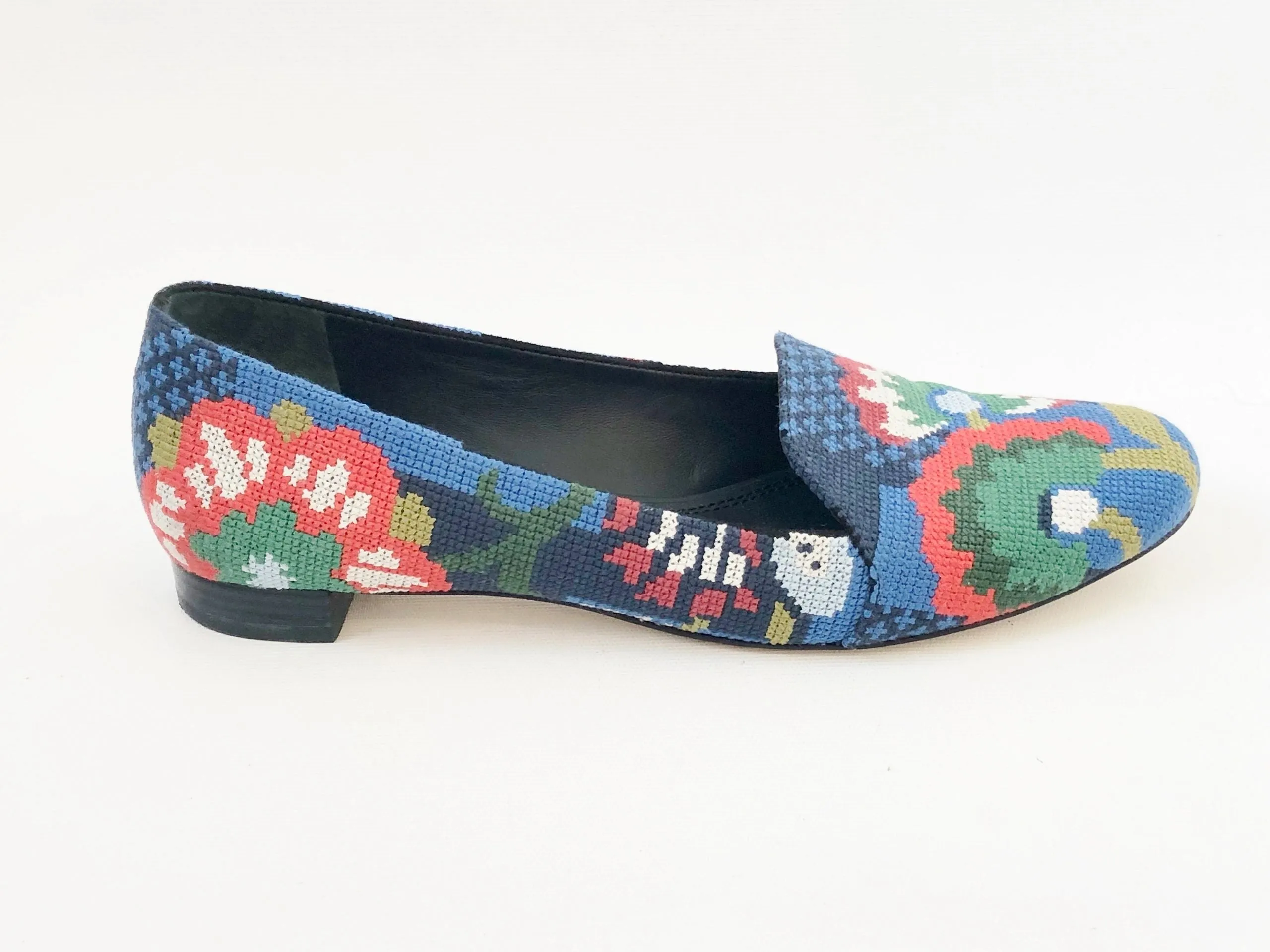 Tory Burch Sadie Needlepoint Loafer Size 9 M