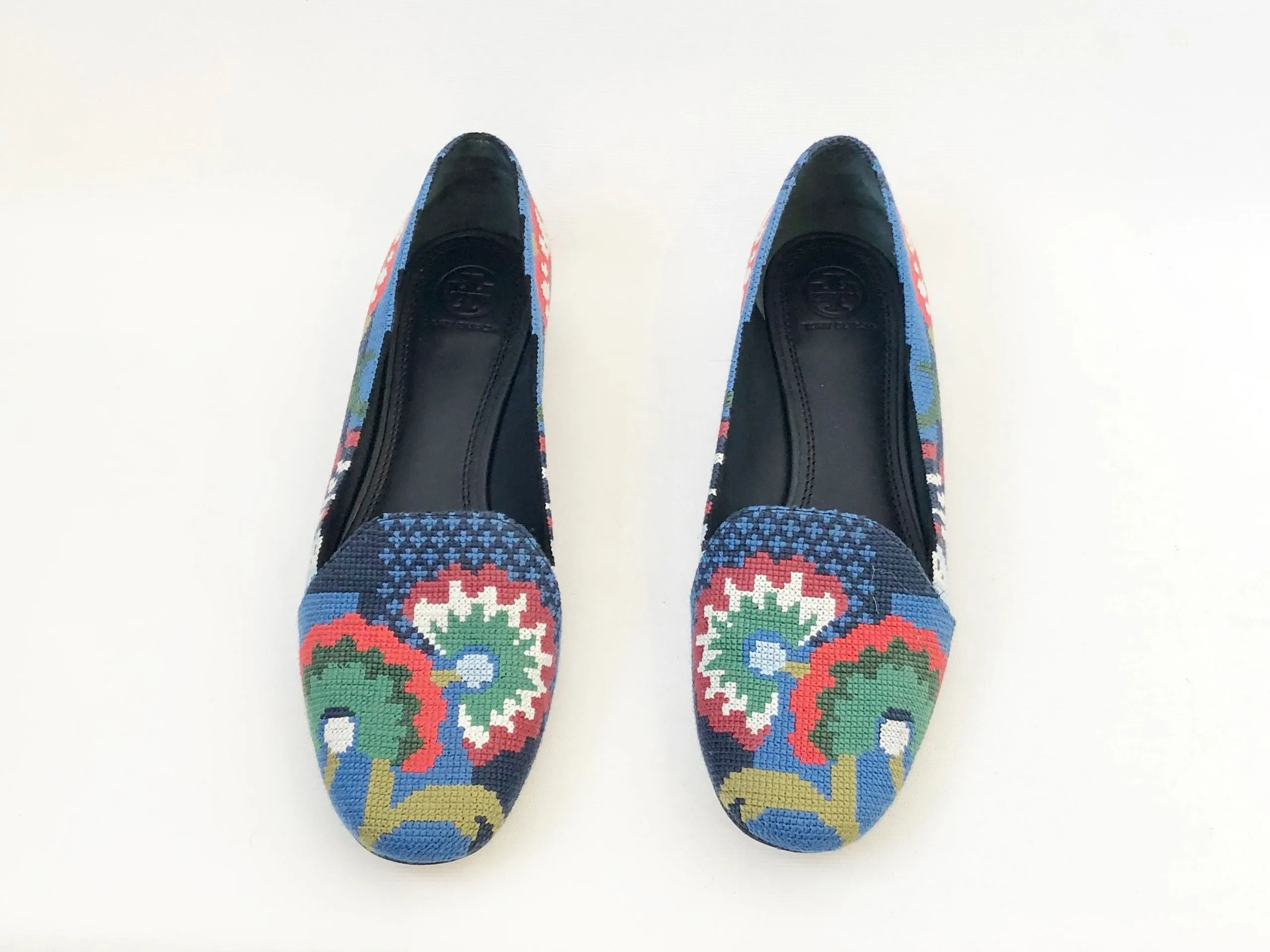 Tory Burch Sadie Needlepoint Loafer Size 9 M