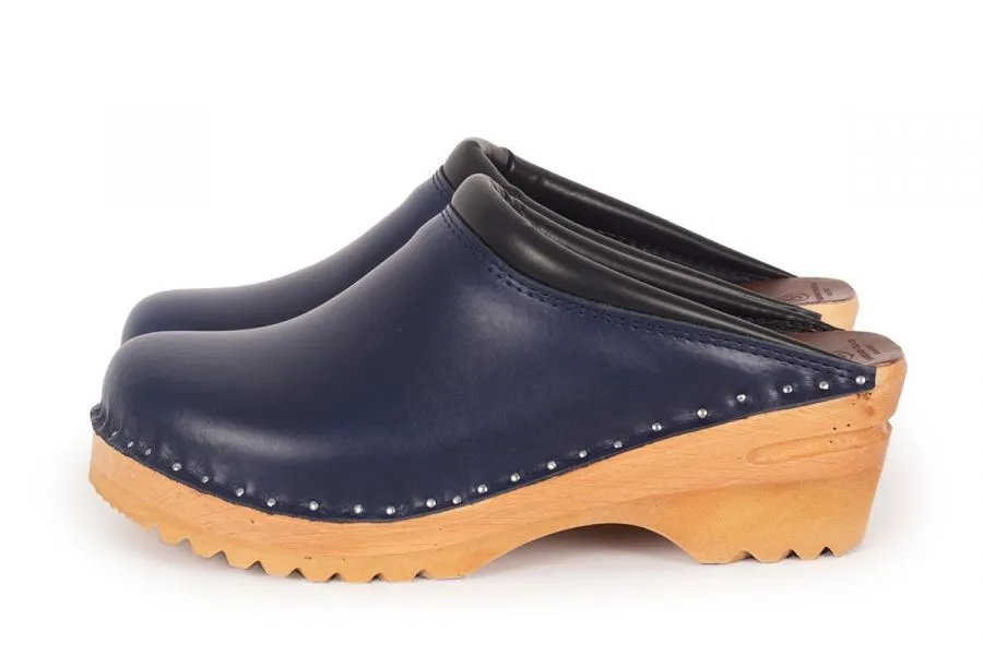 Troentorp | Rembrandt Navy Blue Clogs | Ideal Natural