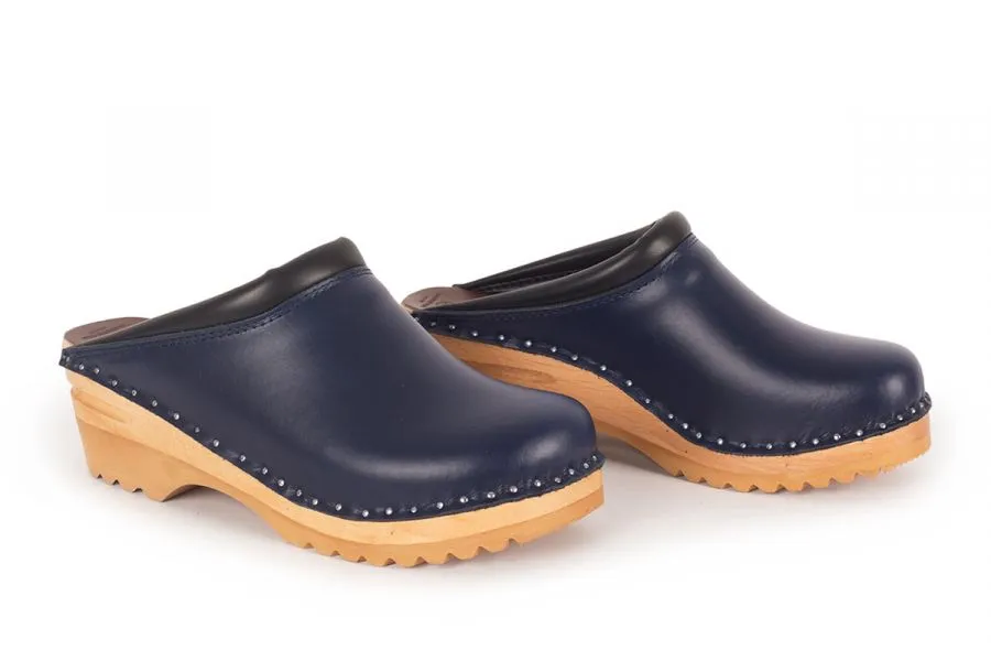 Troentorp | Rembrandt Navy Blue Clogs | Ideal Natural