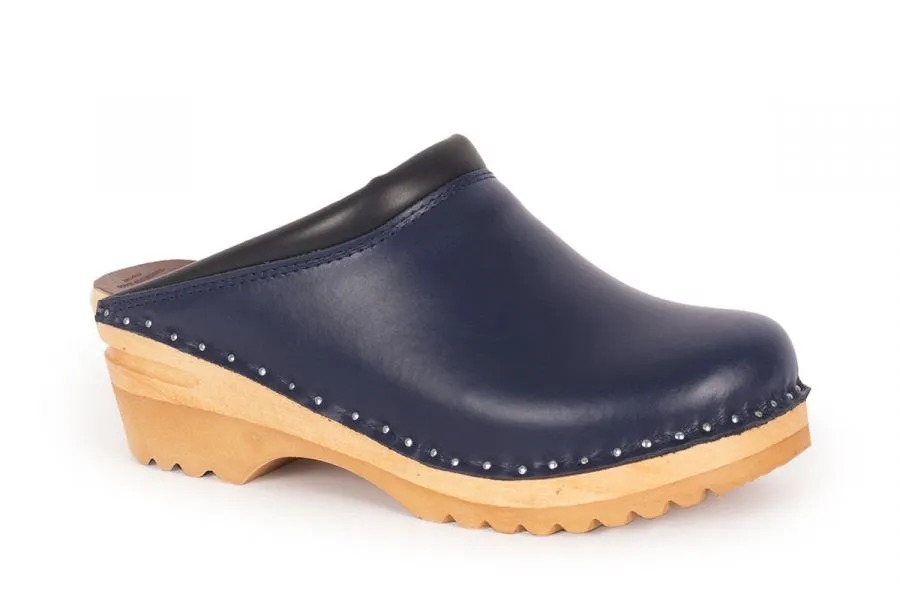 Troentorp | Rembrandt Navy Blue Clogs | Ideal Natural
