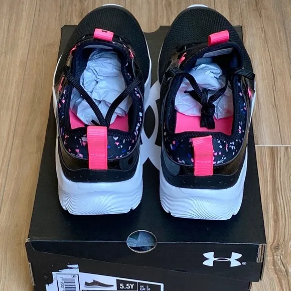 🆕Under Armour Big Girls Printed Running Sneakers Sz 5.5Y