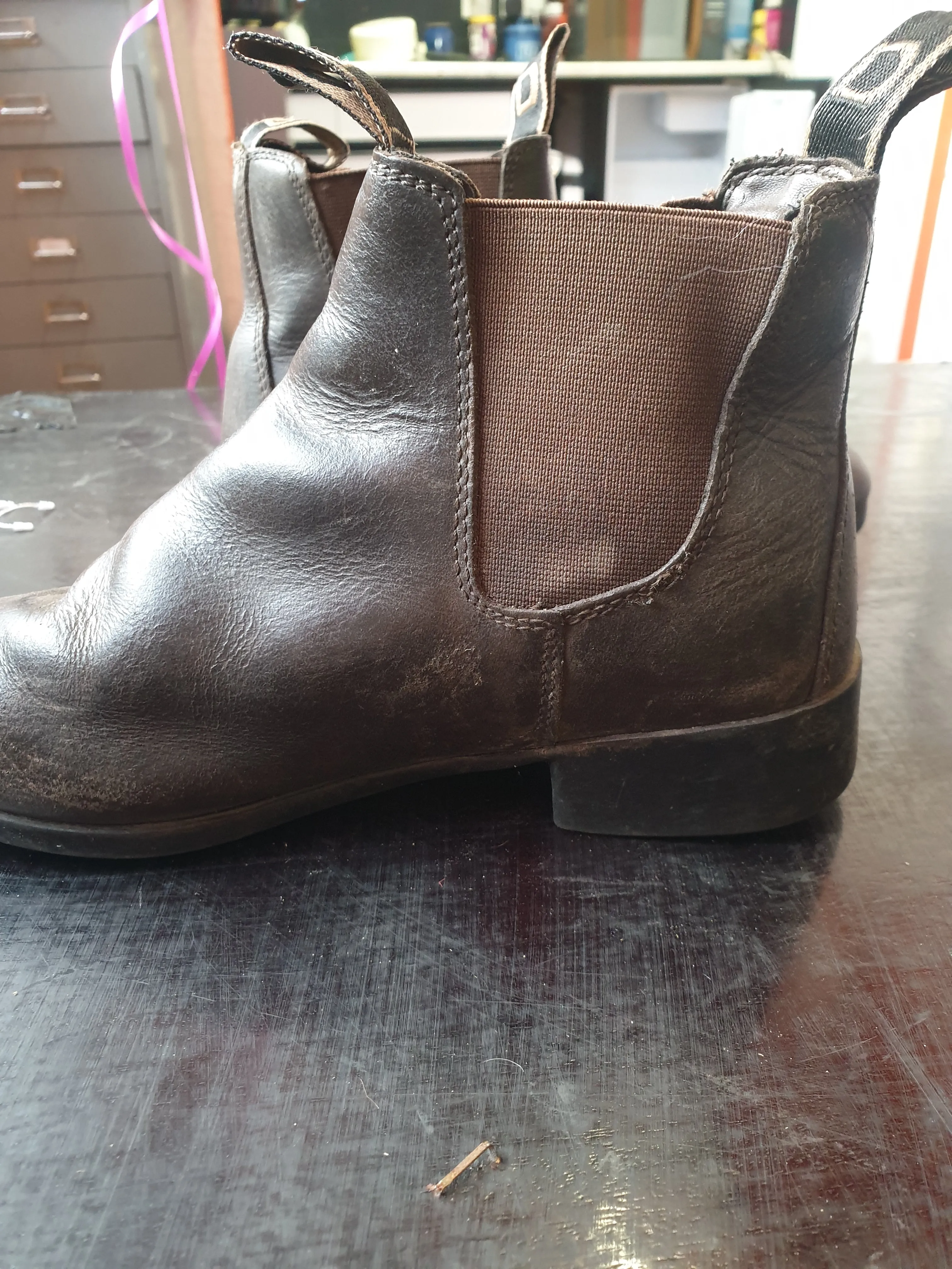 Used size 2 brown Dublin jodhpur boots