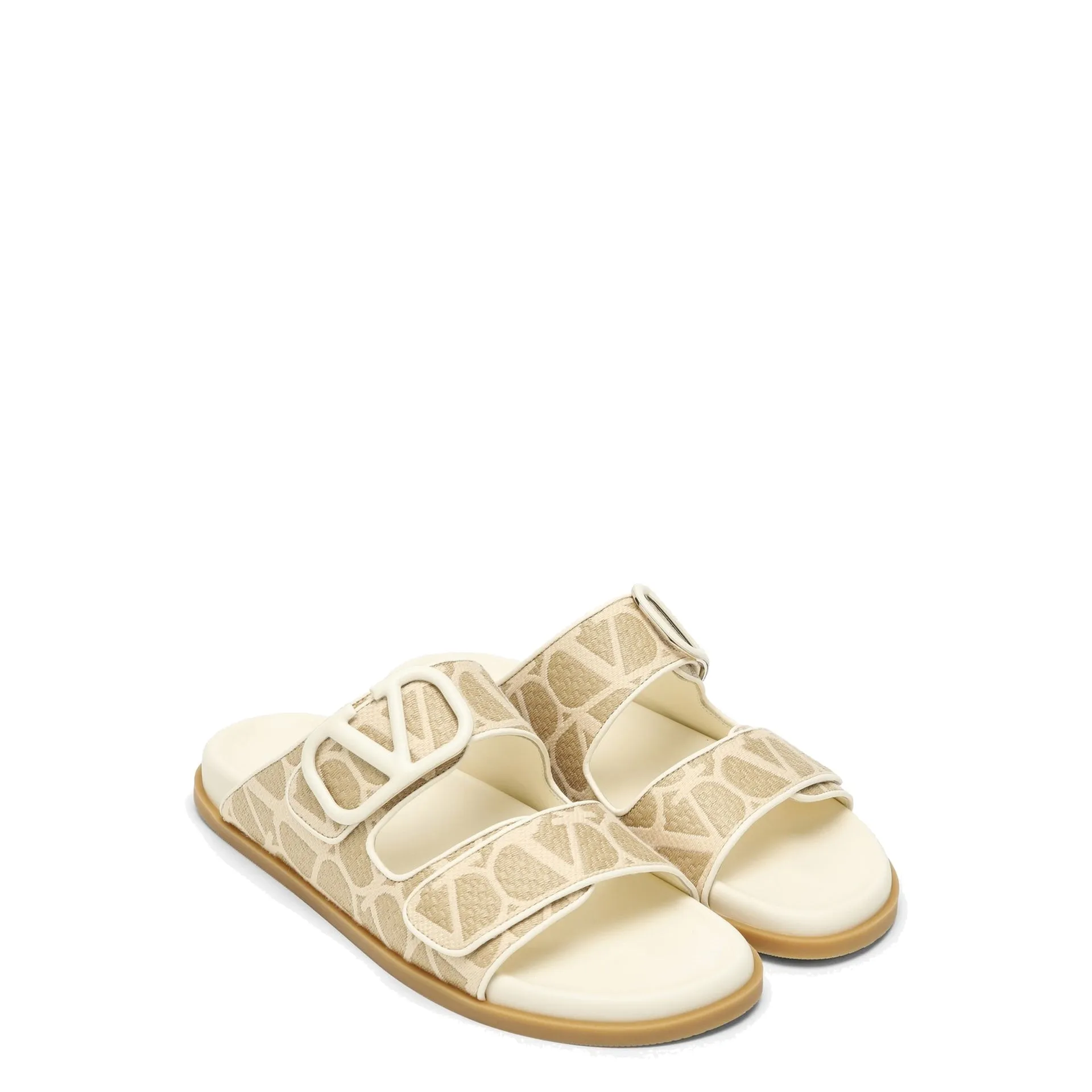 VALENTINO GARAVANI Toile Iconographe Mini Flat Sandals