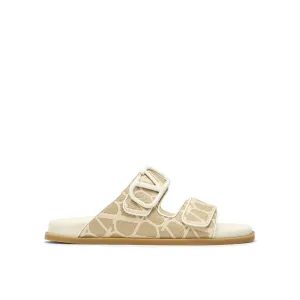 VALENTINO GARAVANI Toile Iconographe Mini Flat Sandals