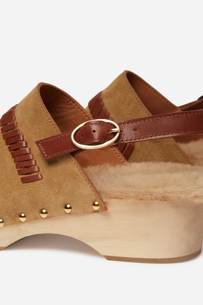 Vanessa Bruno | Leather Clogs - Macadamia