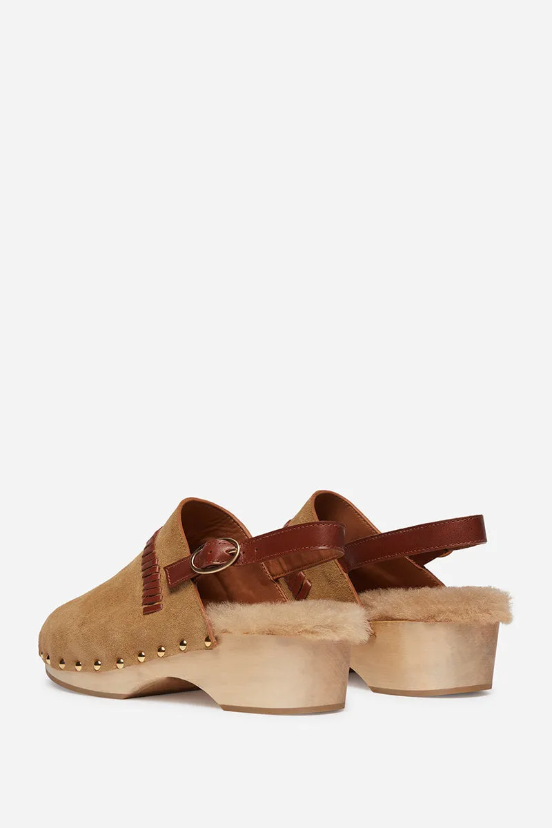 Vanessa Bruno | Leather Clogs - Macadamia