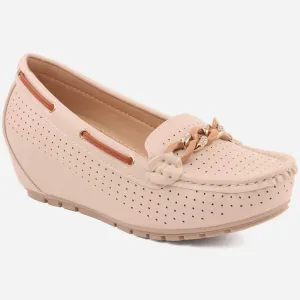 Women "MARINE" Elgent Wedge Heel Mocassins