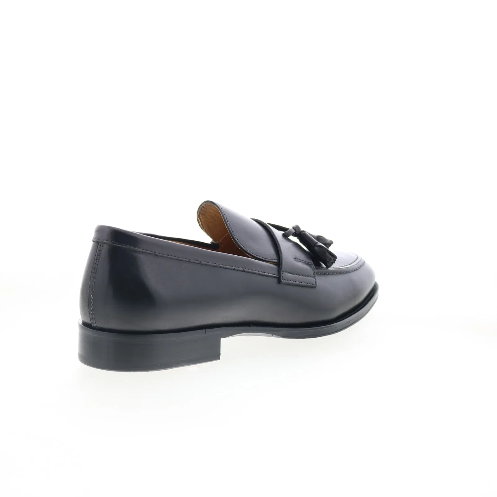 Zelli Italia Como Calfskin Mens Black Extra Wide Loafers Casual Shoes