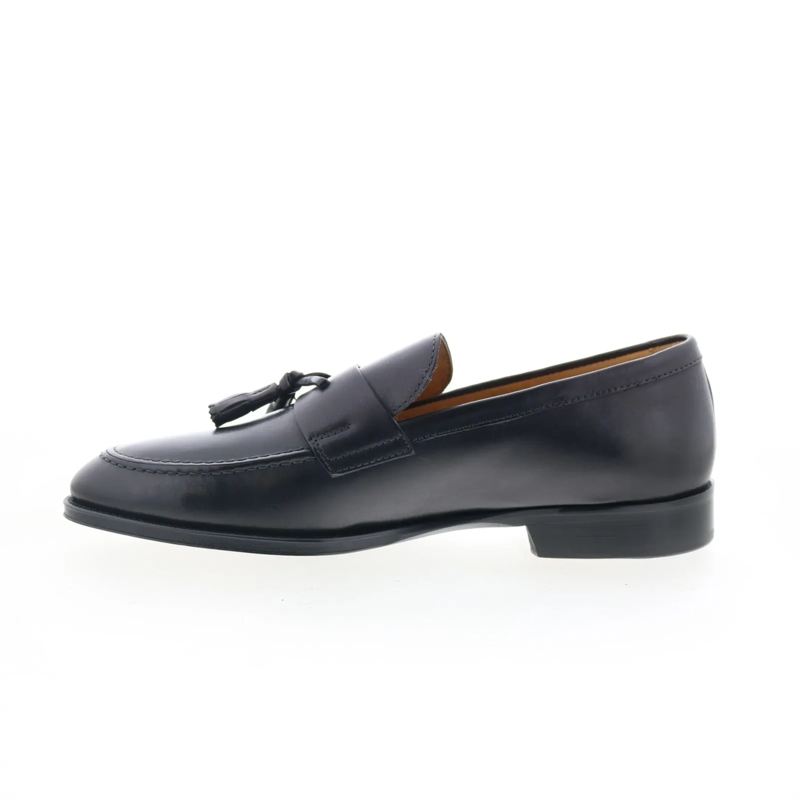Zelli Italia Como Calfskin Mens Black Extra Wide Loafers Casual Shoes