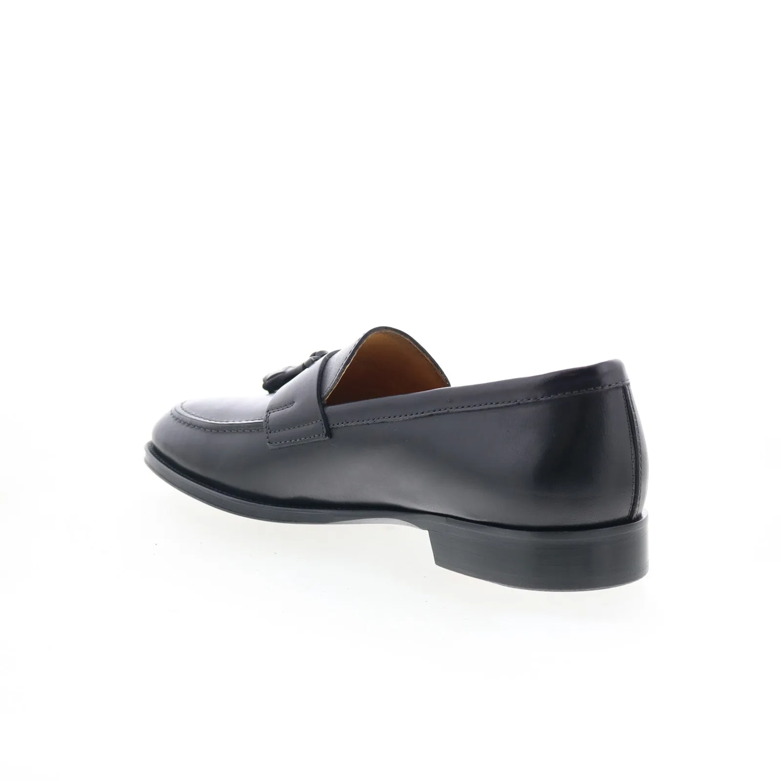 Zelli Italia Como Calfskin Mens Black Extra Wide Loafers Casual Shoes